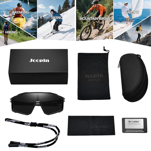 Joopin Sports Sunglasses Men Women Polarized Wrap Around Sun Glasses UV400 Protection Shades Sunnies