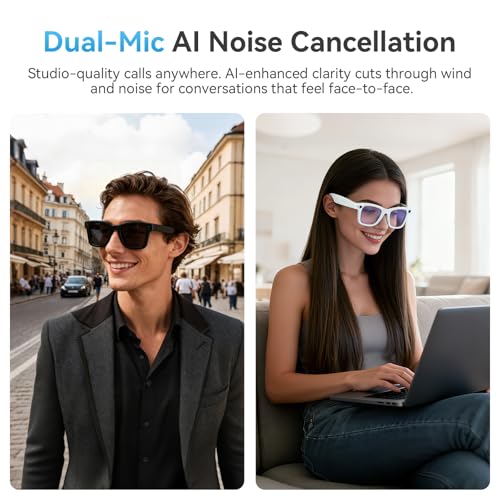 AI Smart Glasses with Camera and Bluetooth,8MP 2K HD Camera Glasses,AI Voice Control,AI Photo Recognition and Translation,...