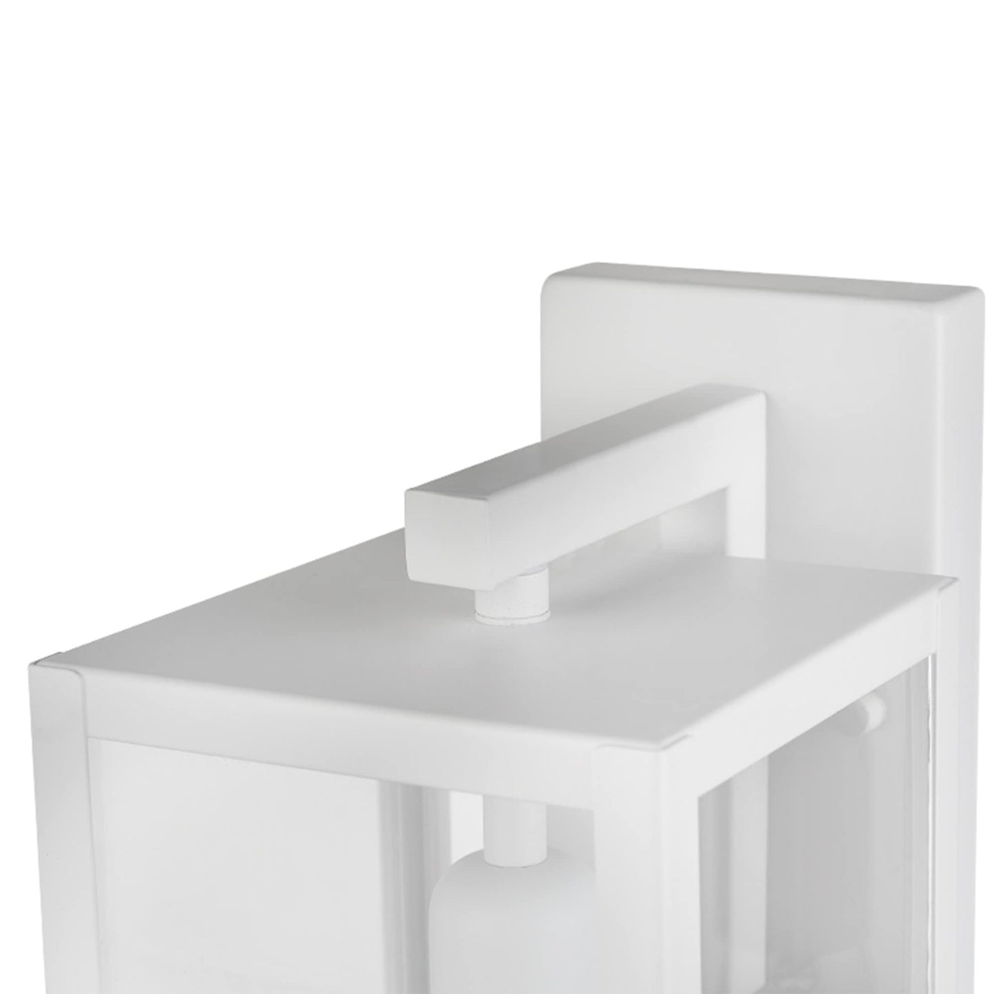 Globe Electric Bowery 1-Light Wall Sconce, Matte White, Clear Glass Shade, Model 44836