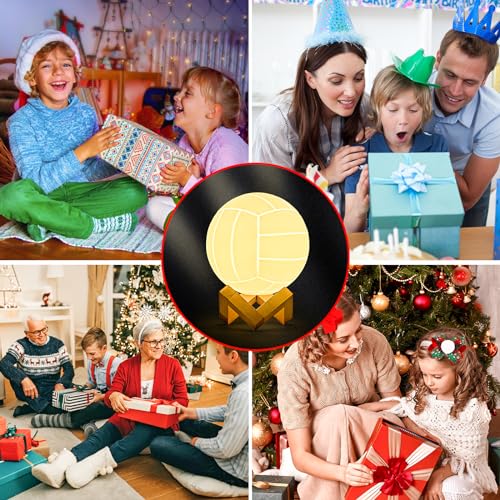 Mydhall Volleyball 3D Night Light with Remote,16 Color Bedside Table Lamp Gifts for Dad,Men,Boys,and Kids Sports Fan Room ...