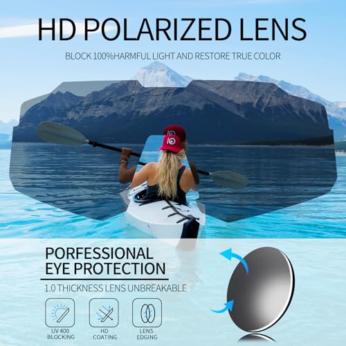 OULAIQI Polarized Lightweight Sports Sunglasses – UV400 Protection, Unisex for Cycling,Fishing,Running, Baseball,Outdoor