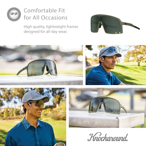 Knockaround Campeones Sport Sunglasses for Men & Women - Shield Sunglasses - UV400 Protection - Baseball, Cycling & Running