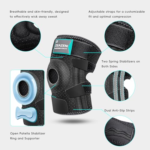 ZEAZEN Knee Brace for Men & Women – Adjustable Compression Support, Patella Tendon Stabilizer, Pain Relief for Arthritis, ...