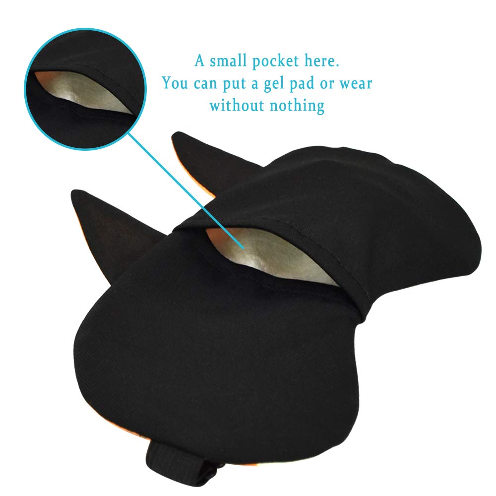 HYCLES Sleep Mask for Kids Sleeping Eye Cover Cute Cartoon Animal Funny 3 Pcs Blindfold Eyeshade for Men Women Plane Travel Game Nap Night Sleeping