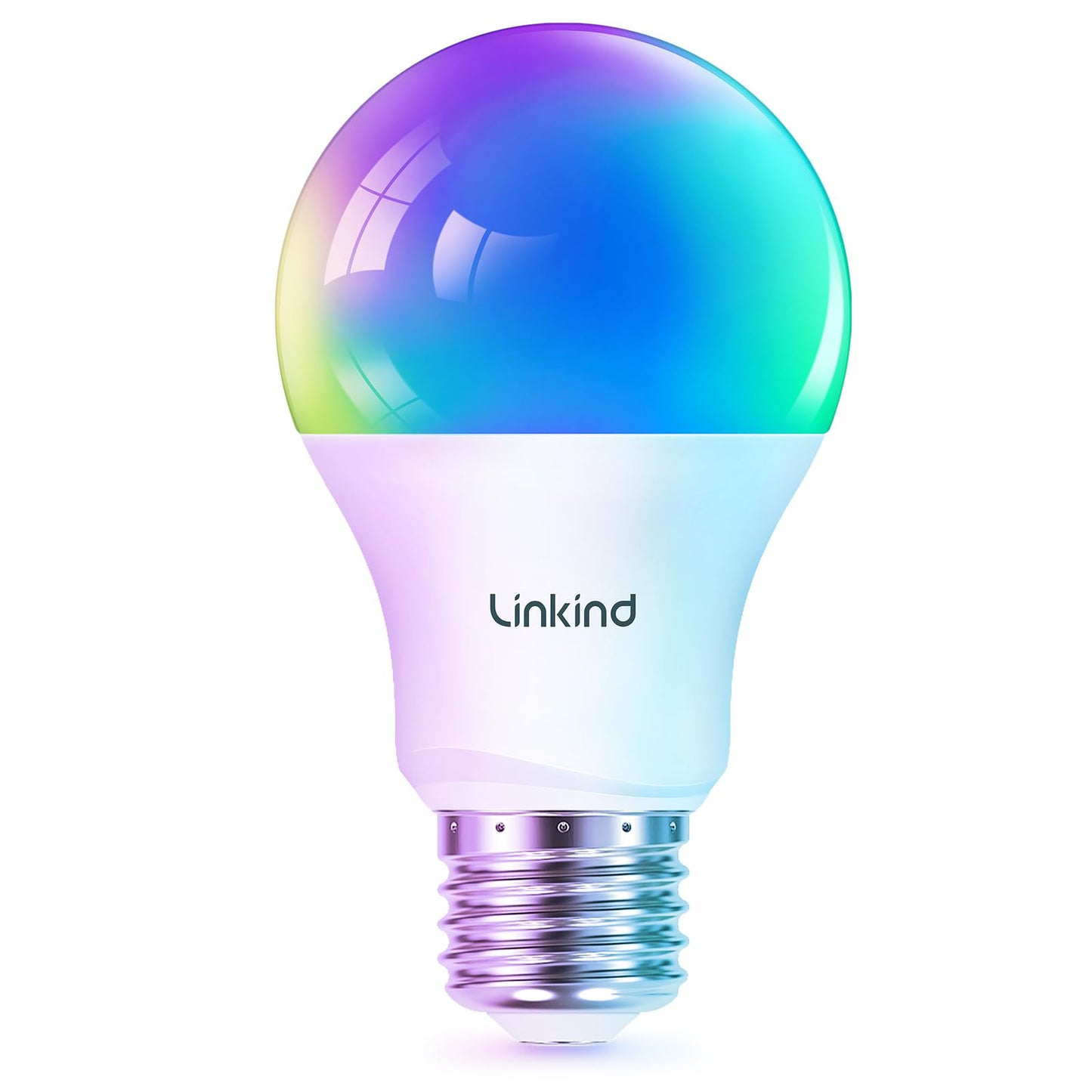Linkind WiFi Smart Light Bulbs, Alexa Light Bulb Work with Alexa, Google Home, RGBTW 16 Million Color Changing Light Bulbs Dimmable, Mood Lighting, 2.4GHz Only, A19 E26 WiFi Bulb 60W 800LM 1 Pack