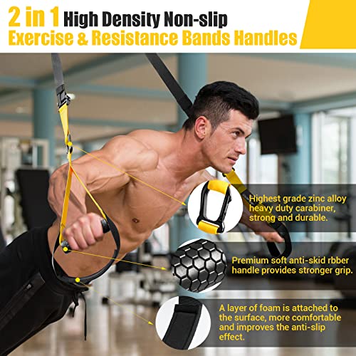 Home Resistance Training Kit, Resistance Trainer Exercise Straps with Handles, Door Anchor and Carrying Bag for Home Gym, ...