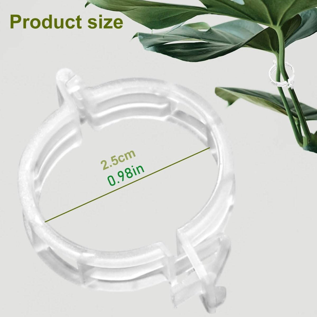 Plant Support Clips Reusable Garden Clips, Secured Plastic Plant Clips, Tomato Support Clips for String Trellis for Climbing Plants Outdoor Indoor Plant Flowers Stem Vine Fixing Clips (100, Black)
