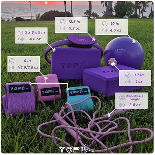 Yoga & Pilates Kit for Women – 9-in-1 Home & Studio Fitness Set with Yoga Blocks, Pilates Ring, Resistance Bands, Pilates ...