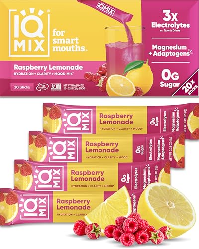 IQMIX Hydration Electrolyte Powder – 4-in-1 Formula for Hydration, Mental Clarity, Mood and Recovery – Sugar-Free Drink Mi...