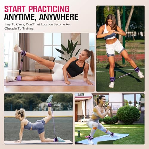 Ayombo Ankle Resistance Bands with Cuffs, Home Gym Workout Equipment, Lifting Glute Butt Exercise Equipment for Women, Ank...