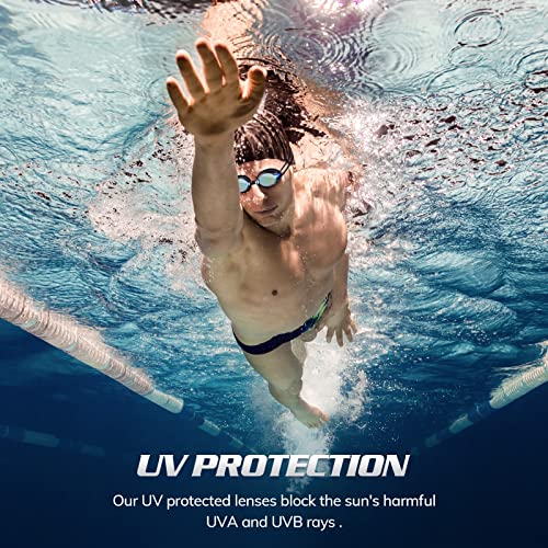 Portzon dynamics Swim Goggles, Anti Fog Clear No Leaking Swimming Goggles for Adult Men Women