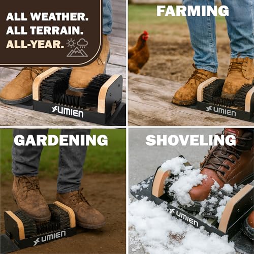 Umien™ Boot Scraper Outdoor Shoe Brush with Flaps - Cleaning Heavy-Duty Shoe Cleaner and Boot Scrubber for Mud, Dirt, and ...