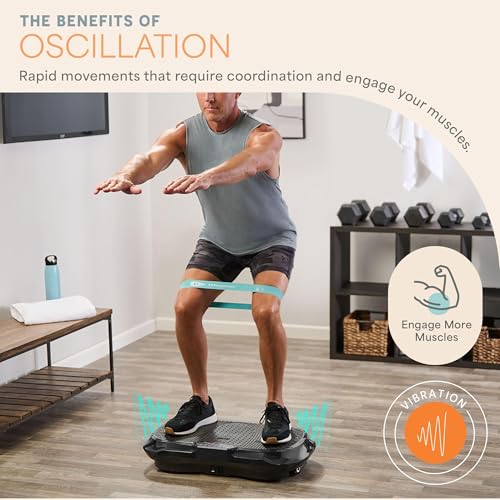 Lifepro Waver Vibration Plate Exercise Machine for Lymphatic Drainage, Muscle Activation, Full-Body Workout Vibrating Plat...