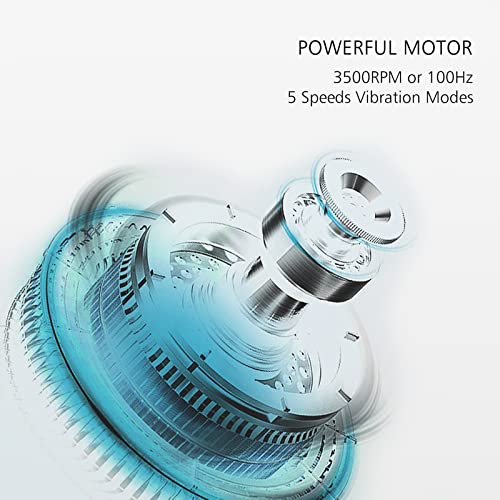 Maxgia 2" Mini Massage Ball, 5 Speeds Vibrating Massage Roller Ball for Palm, Hand, Foot, Leg, Neck, Back, Trigger Point M...
