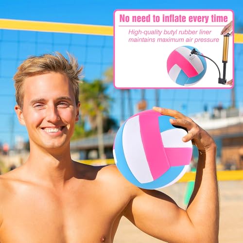 ELKCIP Volleyballs Official Size 5, Waterproof Soft Bulk Recreational Volley Balls with Pump and Net Bag for Indoor Outdoo...