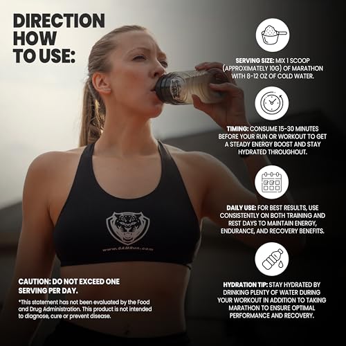 6AM Run Marathon | Running Supplements for Endurance & Stamina | Amino Energy with BCAAs for a Clean Pre Running Fuel | No...