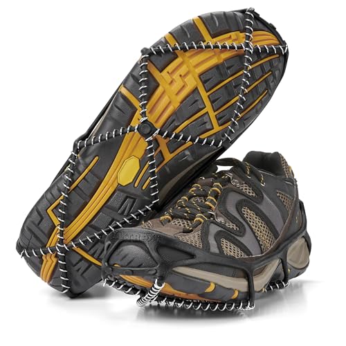 Yaktrax Walk Traction Cleats - 360-Degree Grip on Snow, Ice, & Multi-terrain Surfaces - Elastic Outer Band w/ Easy-On/Off ...