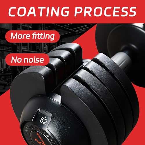 BOCHPOWER Adjustable Dumbbells Set of 2,Free Weights Dumbbells Set,52 lbs pair for Men/Women Gym Equipment for Home Streng...