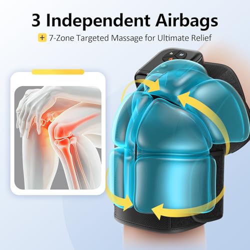 Comfytemp Air Compression Therapy Device K1006, Cordless Knee Massager for Circulation and Pain Relief, FSA Eligible HSA H...