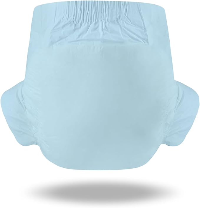 CutiePlusU Disposable Adult Diaper Heavy Absorption Dry Surface Adult Diapers All Night- Blue 10 Pieces (Large 36"-46")