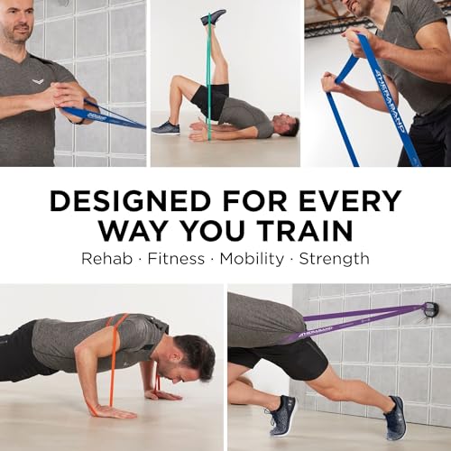 THERABAND High Resistance Bands, Set of 2 Elastic Super Bands for Improving Flexibility, Injury Rehab, & Full Body Workout...
