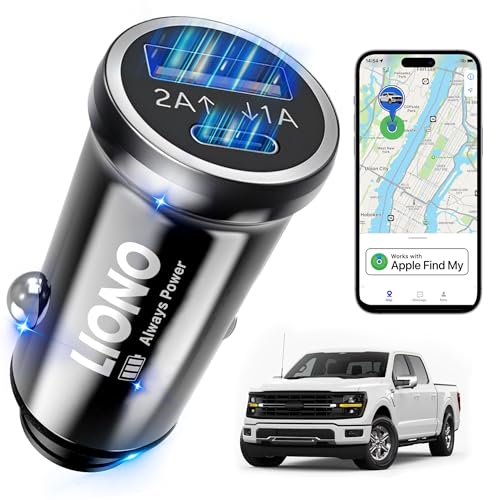 LIONO Car GPS Tracker & Charger with Built-in Rechargeable Battery, GPS Tracker for Vehicles, Hidden Car Tracker for Anti-...