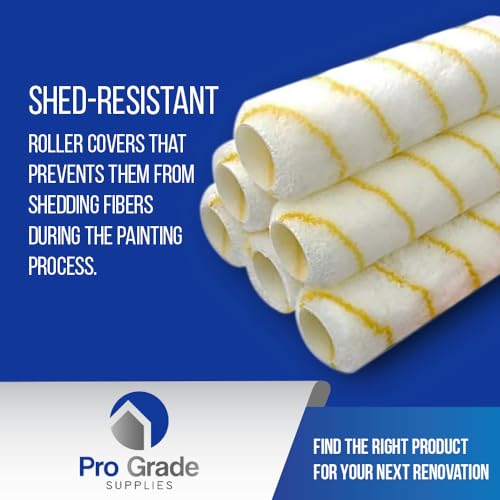 Pro Grade - Paint Roller Covers - 1/2 X 9 Inch Microfiber 6 Pack