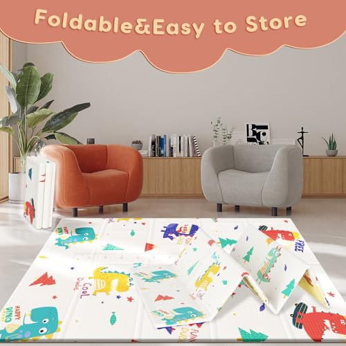 Fshibila Baby Playpen Mat, 74" × 50“ Baby Play Mat for Floor, Baby Playmat for Playpen, Thick Ultra Soft Playpen Mat for P...