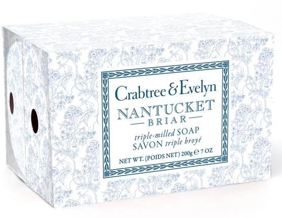 Crabtree & Evelyn Nantucket Briar Triple Milled Bar Soap 2 Pack 7 oz Each