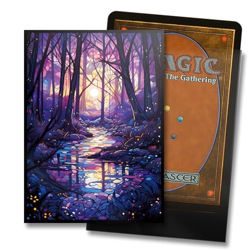 MTG Card Sleeves - Swamp - Ultra Clear Front & Matte Finish Back, 100 Count Standard Size Matte Art Sleeve for Magic The G...