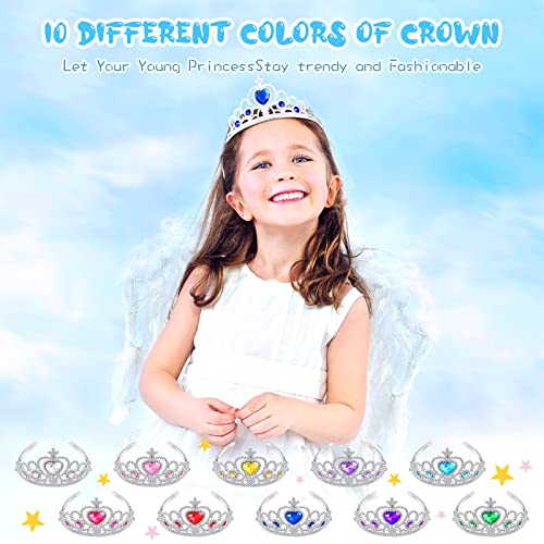 30 Pcs Princess Crown Set Tiaras for Girls Plastic Tiaras Bulk Dress up Costume Party Favors Accessories Kid Birthday