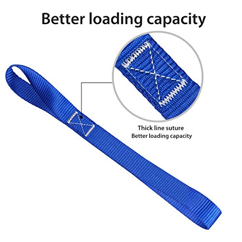 JCHL Soft Loop Tie Down Straps (8 Pack) 1800Lbs Load Capacity, 4800Lbs Breaking Strength Heavy Duty Tie Down Loops for Sec...