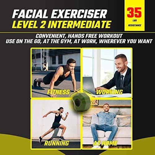 Jawzrsize Pop 'N Go Jaw, Face, and Neck Exerciser - Define Your Jawline, Slim and Tone Your Face, Look Younger and Healthier - Helps Reduce Stress and Cravings - Facial Exerciser