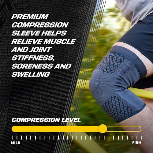 Futuro Premium Compression Knee Sleeve with Stabilizers, Removable Stabilizers, Advanced Customizable Compression Sleeve, ...