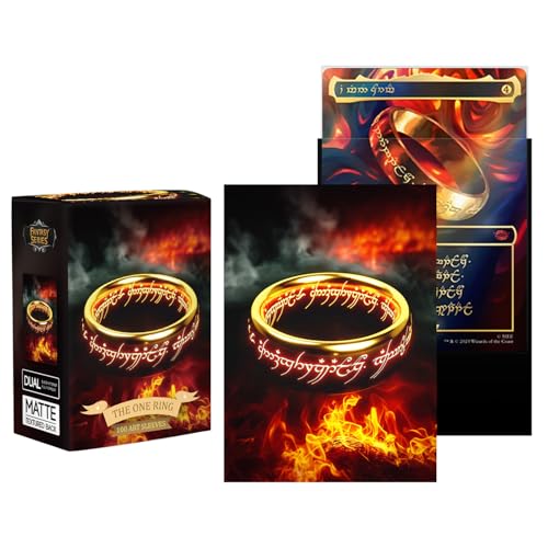 Katomula 100 MTG Card Sleeves with 100 Inner Sleeve, Textured Back Art Sleeves, Fit Standard Size Cards- The-One-Ring