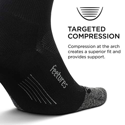 Feetures Elite Light Cushion Mini Crew Sock - Sport Sock with Targeted Compression