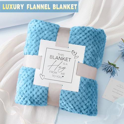 Self Care Get Well Soon Gifts for Women, Luxury Ocean Spa Gift Basket with Flannel Blanket - Unique Birthday Christmas Mot...