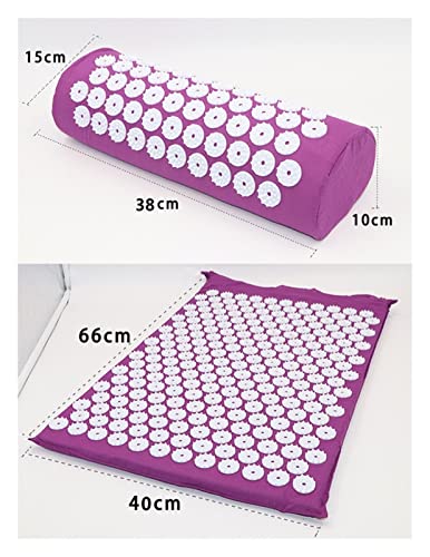 SHUOCONG Massage Cushion Acupuncture mat Relieve Stress Back Body Pain Spike Acupressure Massager Mat(Blue)