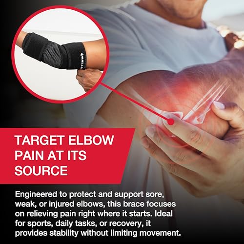 MUELLER Sports Medicine Adjustable Elbow Brace, Elbow Pain Relief Support Sleeve for Men and Women, For Tennis, Golf, Pain...