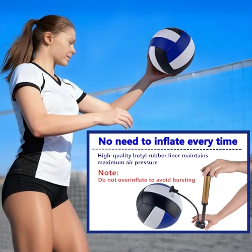 HYPGARD 6 Pack Volleyballs Official Size 5, Waterproof Soft Bulk Recreational Volley Balls with Pump and Net Bag for Indoo...