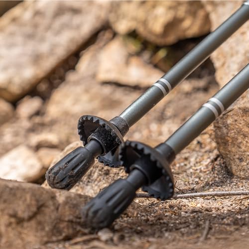 TREKOLOGY Trekking Pole Tips - Walking Sticks Replacement Tip Protectors - 11mm Hole Diameter - Fit Most Standard Hiking P...