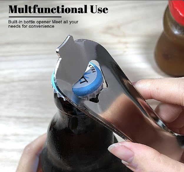 2 Pack Mason Jar Opener for Canning Lids, Stainless Steel Multifunctional Jar Lid Opener for Sealed Lids