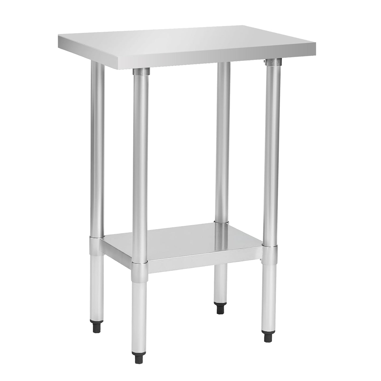 Okeyolive Stainless Steel Work Table 18 x 24 Inch, NSF Commercial Prep Table with Undershelf, Heavy Duty Food Prep Workstation