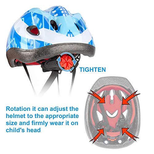 Kid Bicycle Helmets, LX LERMX Kids Bike Helmet Ages 3-5/5-14 Adjustable from Toddler to Youth Size, Durable Kids Bike Helm...