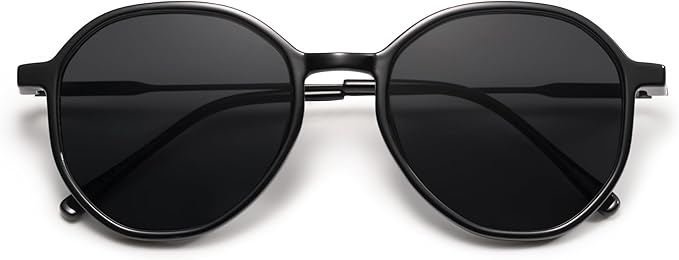 SOJOS Trendy Designer Hexagon Round Sunglasses for Women Fashion Big Shades Geometric Women Sunglasses SJ2181
