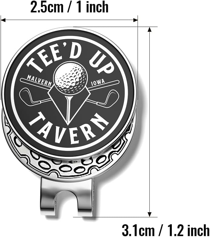 2 Personalized Golf Ball Markers Magnetic with Hat Clips, Golf Markers Customized with Your Photo, Logo and Text, Golfing Accessories Train Aids Tool Gift for Golfers Men Women