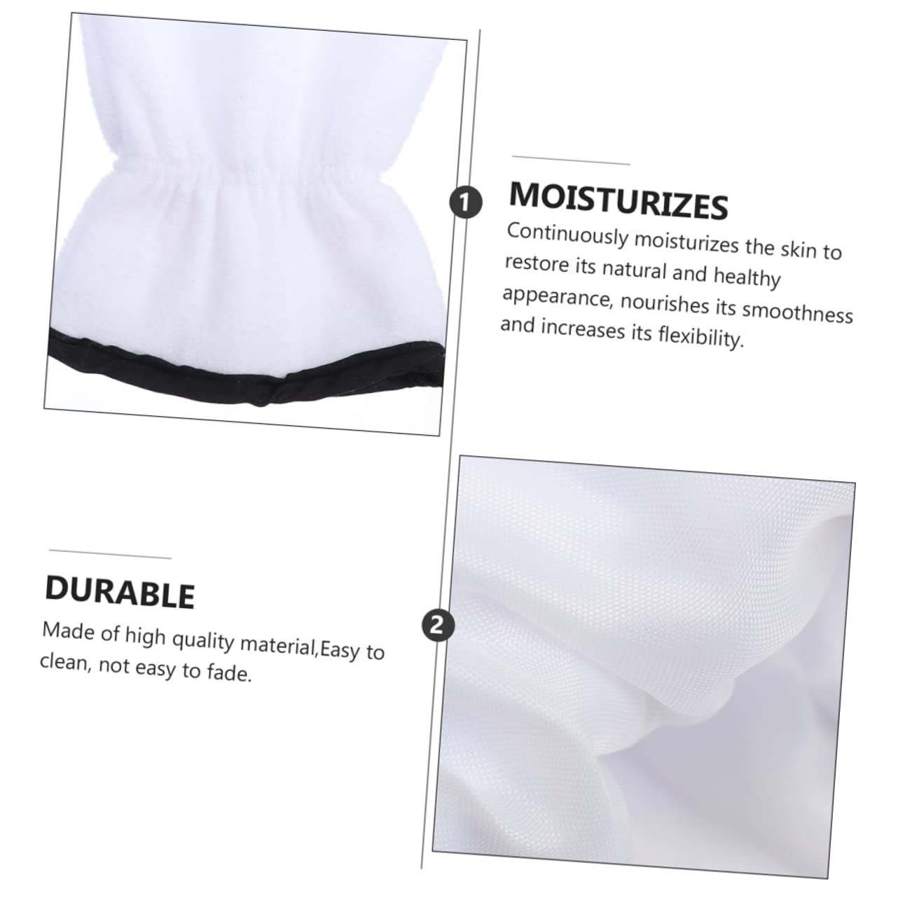 Uonlytech Ladies Mittens 2 Pairs Paraffin Wax Bath Mitts Elastic Paraffin Bath Gloves Insulated Heated Hand Care SPA Mittens for