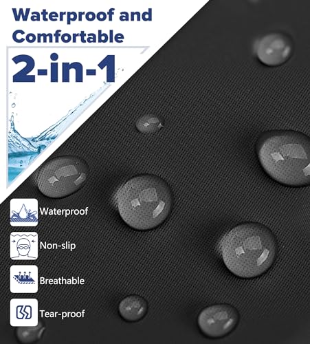 Aegend Fabric Swim Cap, Silicone Waterproof Layer - Breathable Cloth Swimming Cap, Keep Hair Dry with Hight Elasticity for...