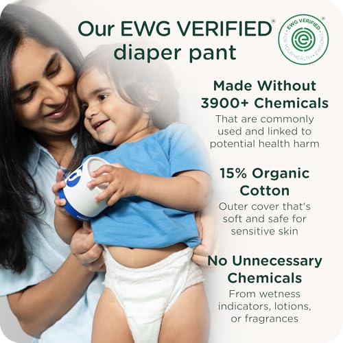 SmartyPants Pull Up Style Diapers | EWG Verified Safe & Plant-Based | Quilted 360 Waistband, Super Absorbent for Overnight...