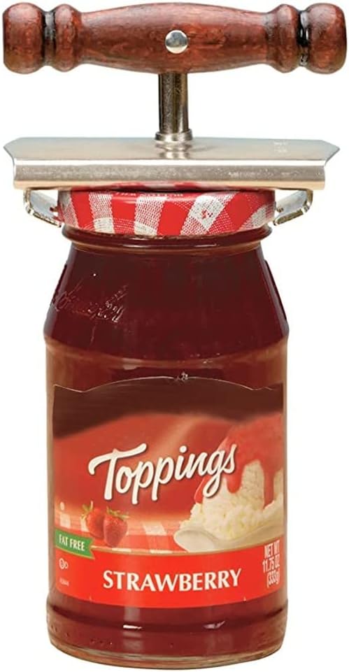 Bandwagon Twister Jar Opener, Steel with Wood Handle for Easy Hand Mobility